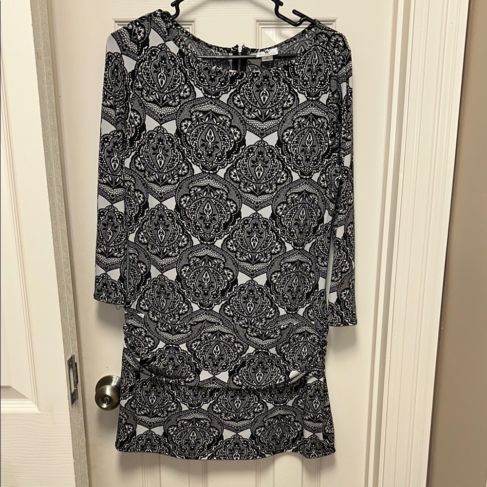 Worthington Black and White Sheath Cocktail Dress